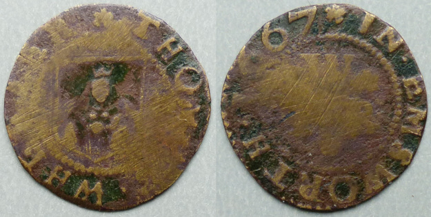 Emsworth, Thomas Wheeler 1667 farthing